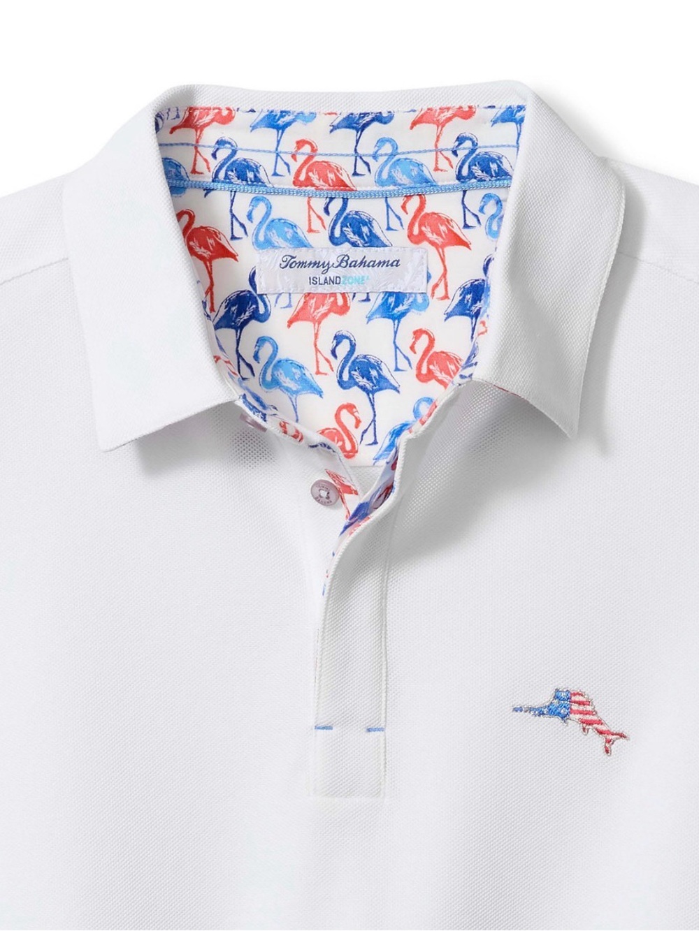NWT Tommy Bahama Men's Flamingo Mingle 5 O'clock Short Sleeve Polo Shirt